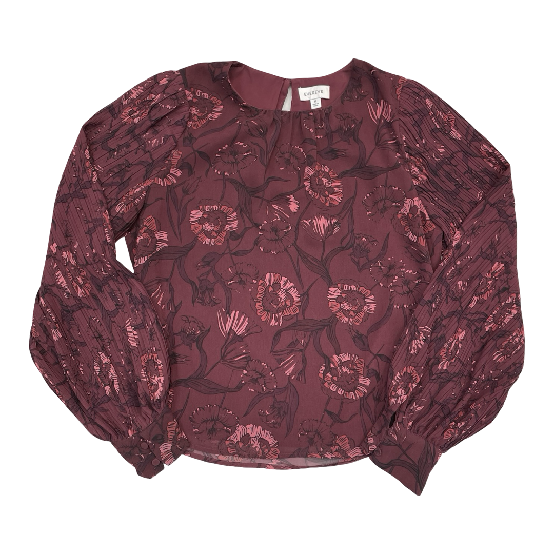 Top Ls By Evereve In Maroon, Size:M