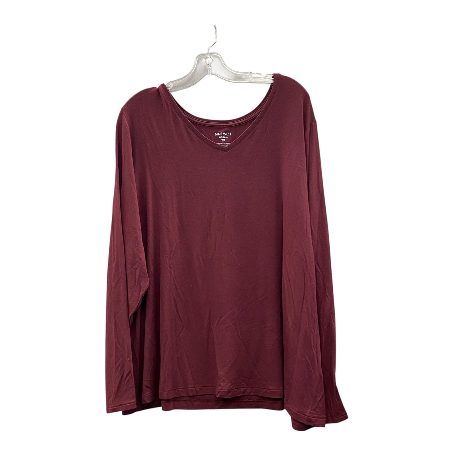 Top Ls Basic By Nine West In Red, Size:2X