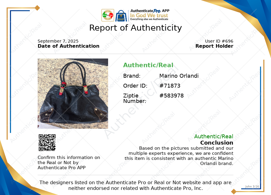 Handbag Leather By Marino Orlandi, Size: Medium