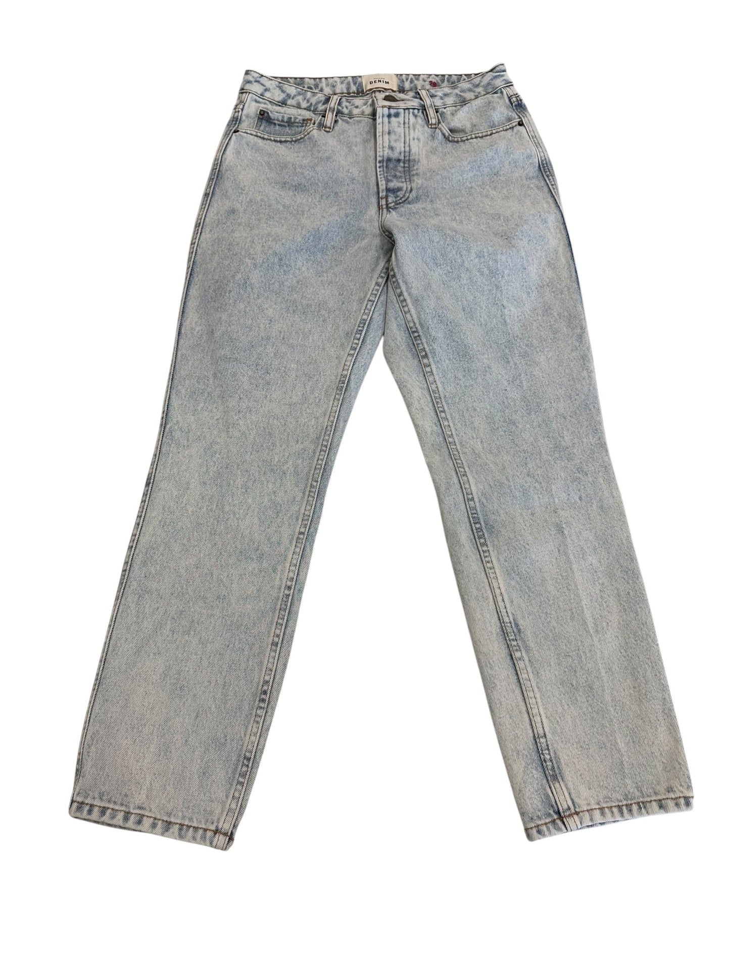 Jeans Straight By Sezane In Blue Denim, Size:8