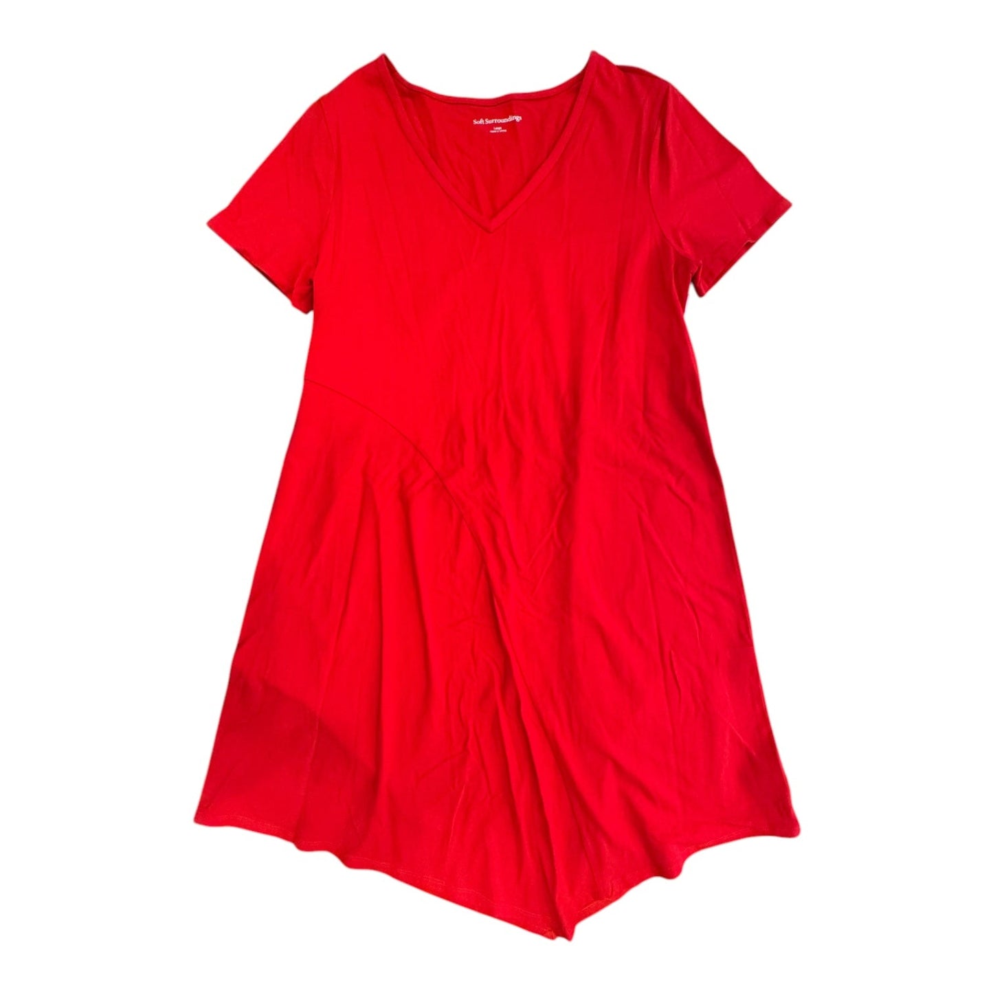 Dress Casual Midi By Soft Surroundings In Red, Size:L