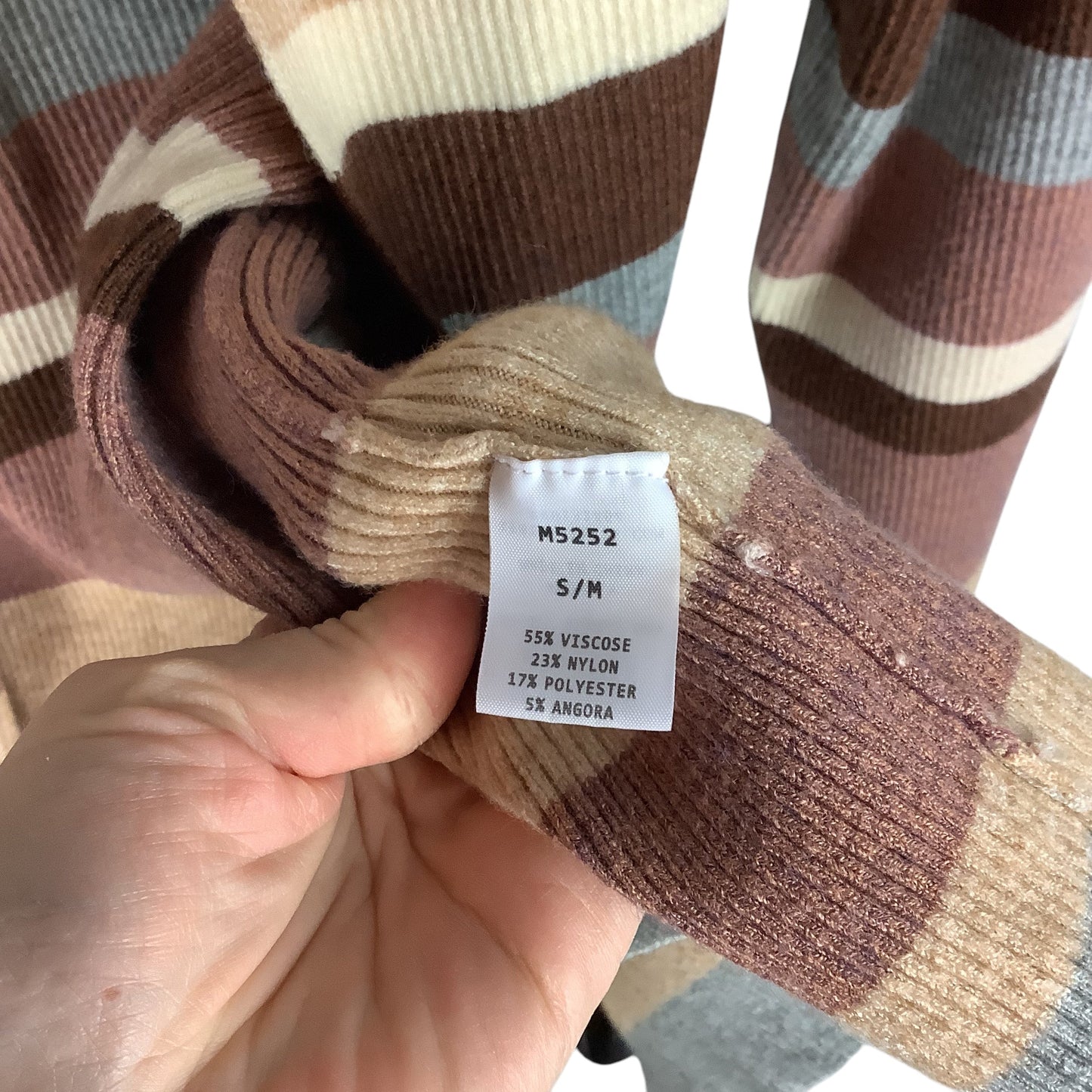 Sweater Cardigan By Kerisma In Striped Pattern, Size: S/M