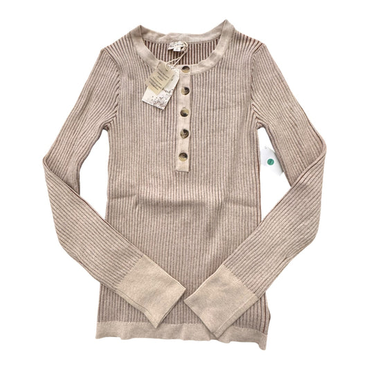Top Ls By Hem & Thread In Tan, Size:S