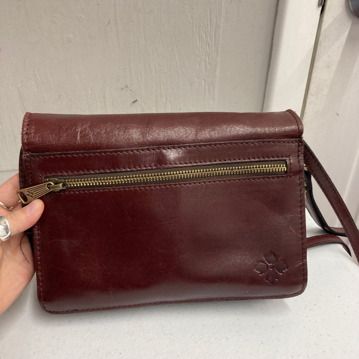 Crossbody Designer By Patricia Nash In Brown, Size:Medium