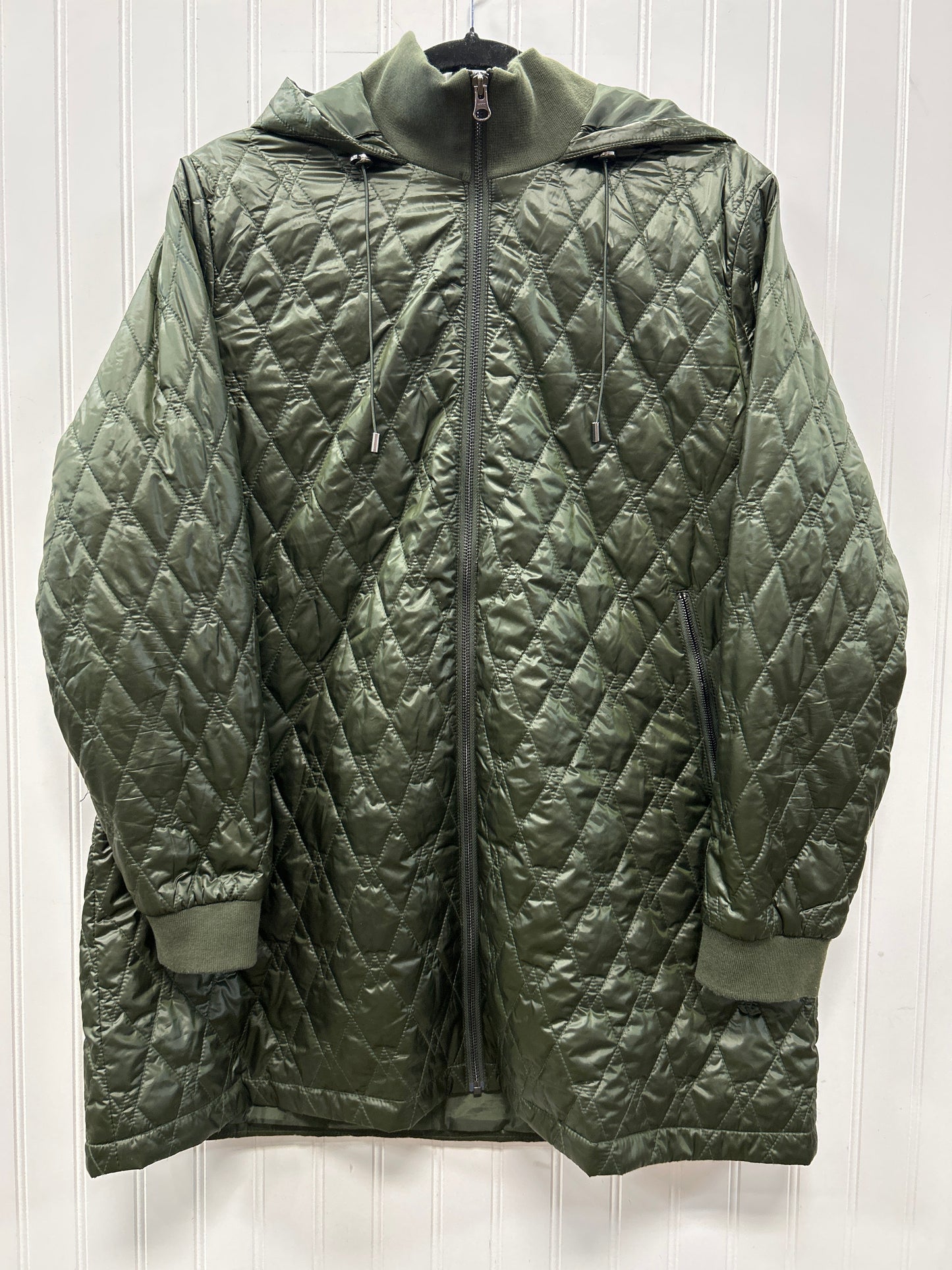 Coat Other By Cj Banks In Green, Size:1X