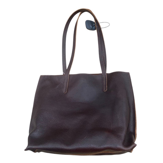 Handbag Leather By Portland Leather In Brown, Size:Medium