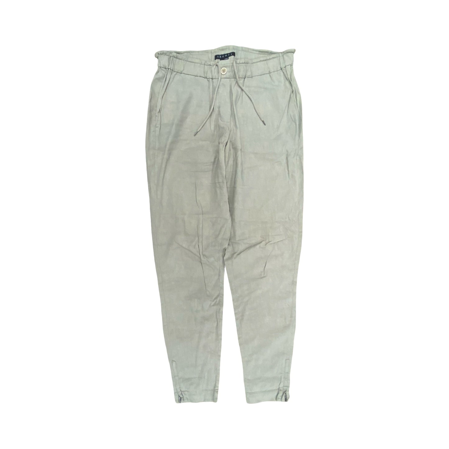 Pants Designer By Theory In Green & Tan, Size:Sp