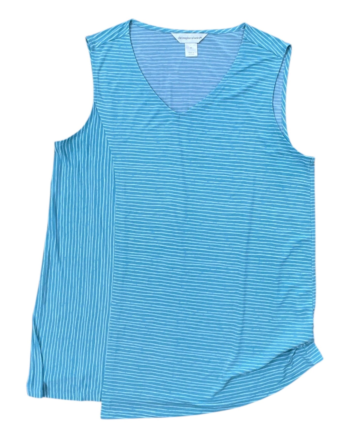 Tank Top By Christopher And Banks In Aqua, Size:M