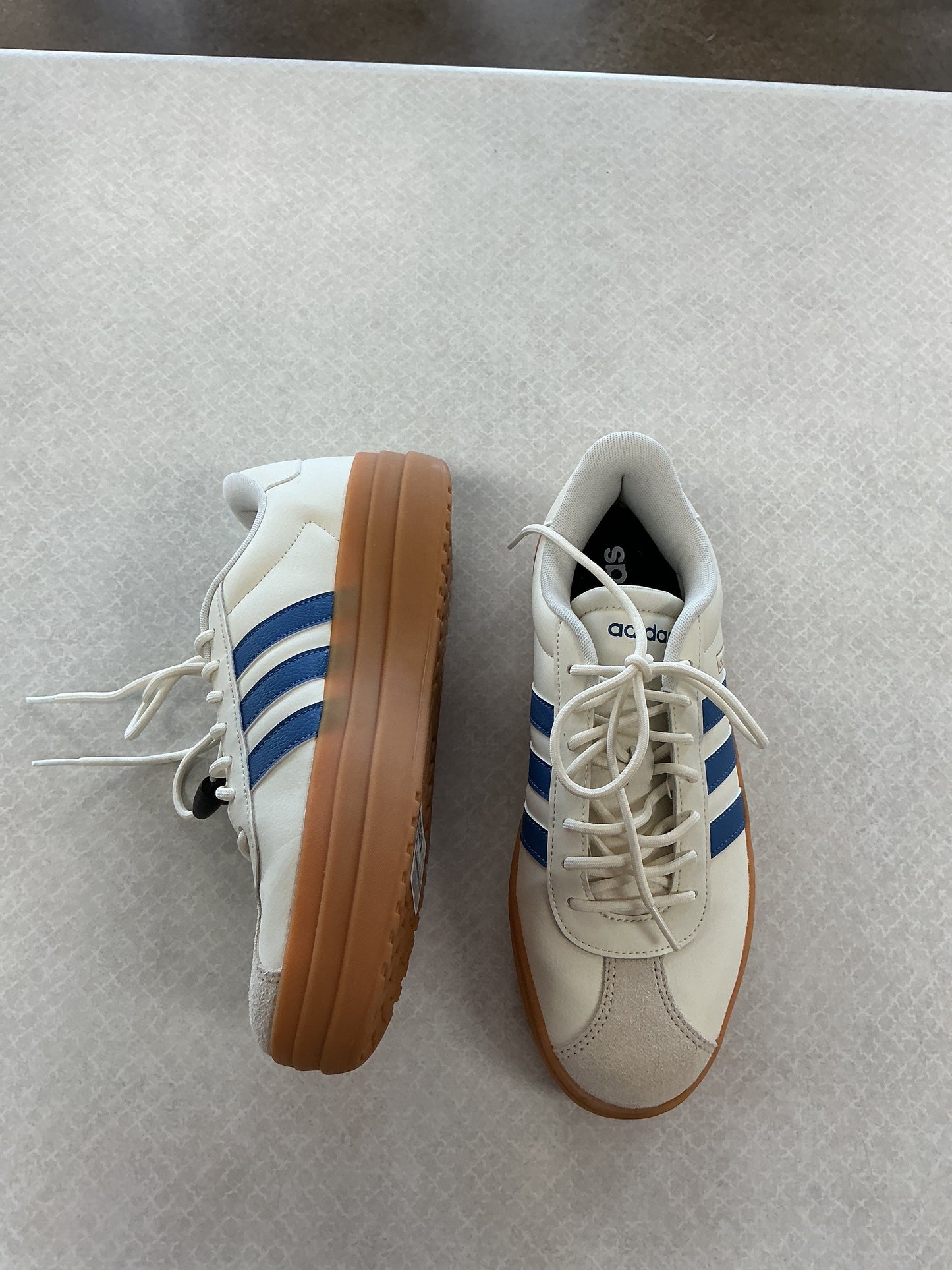 Shoes Sneakers Platform By Adidas In Blue & Cream, Size:10
