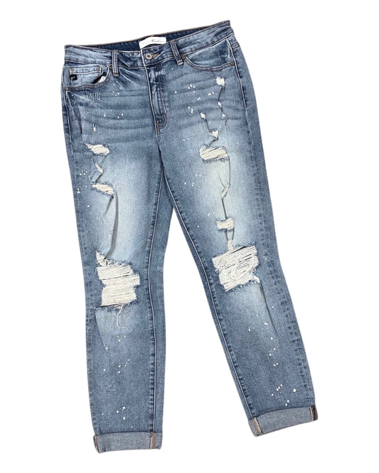 Jeans Cropped By Kancan In Blue Denim, Size:L
