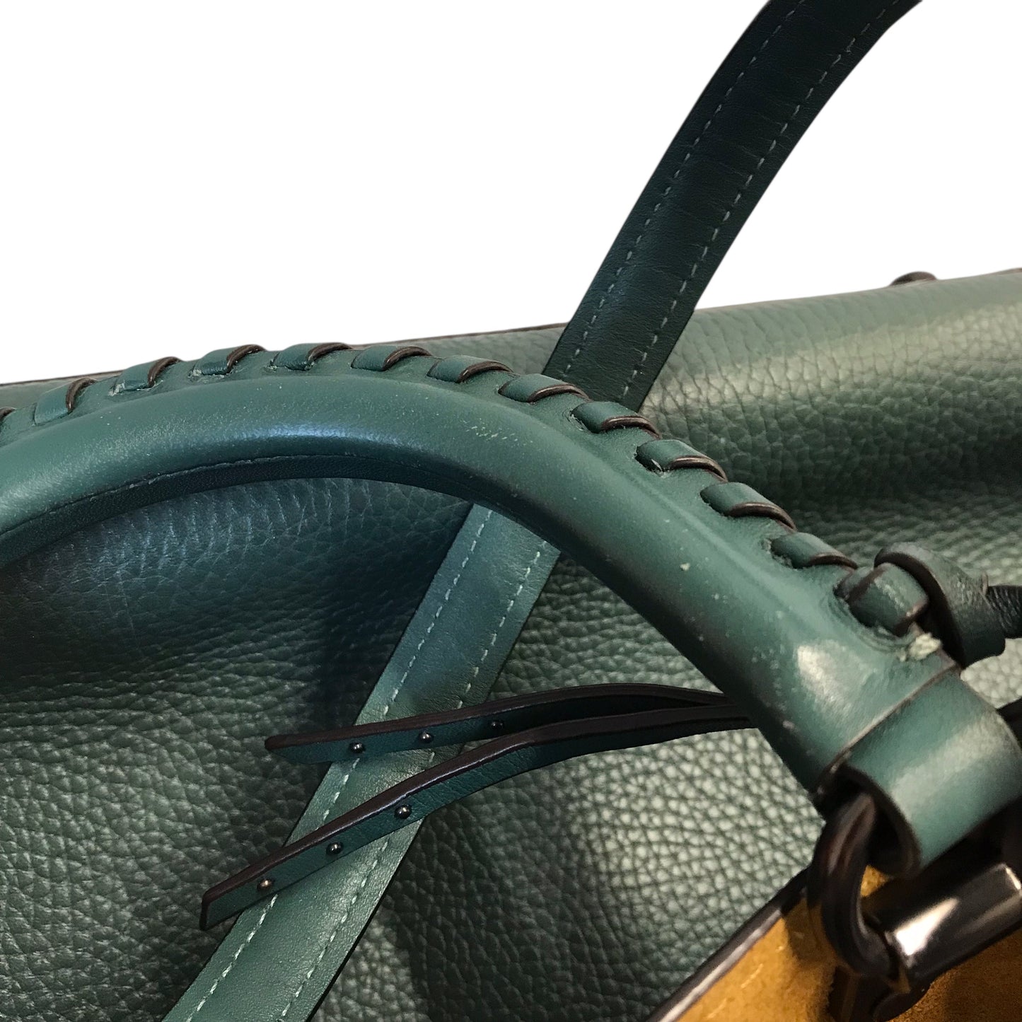 Handbag Designer By Coach In Green, Size:Large