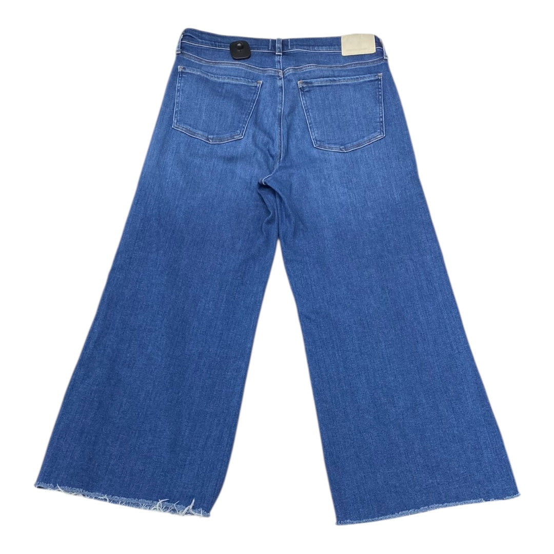 Jeans Straight By Ag Jeans In Blue Denim, Size:12