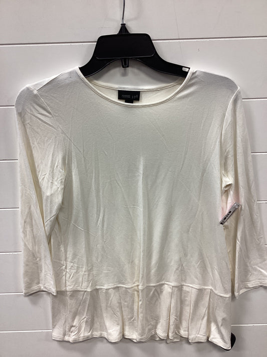 Top Ls Basic By J. Jill In Cream, Size:Xs