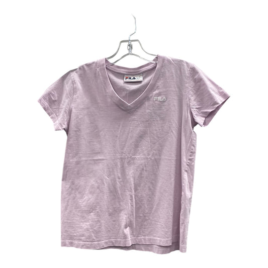 Athletic Top Ss By Fila In Purple, Size:S