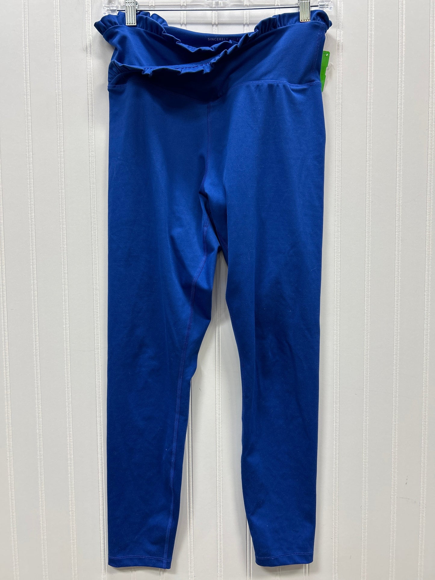 Athletic Leggings By Sincerely Jules In Blue, Size:L