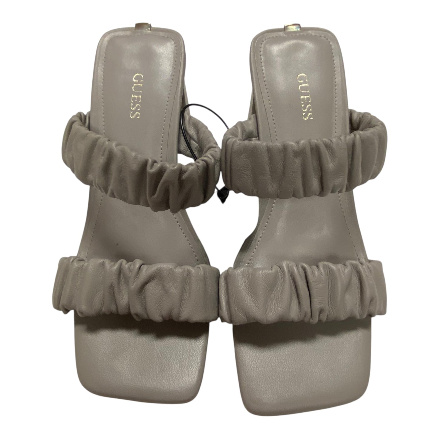 Sandals Heels Block By Guess In Grey, Size:5