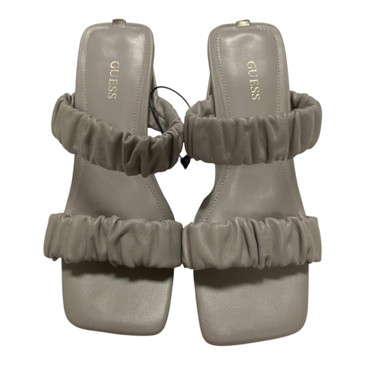 Sandals Heels Block By Guess In Grey, Size:5