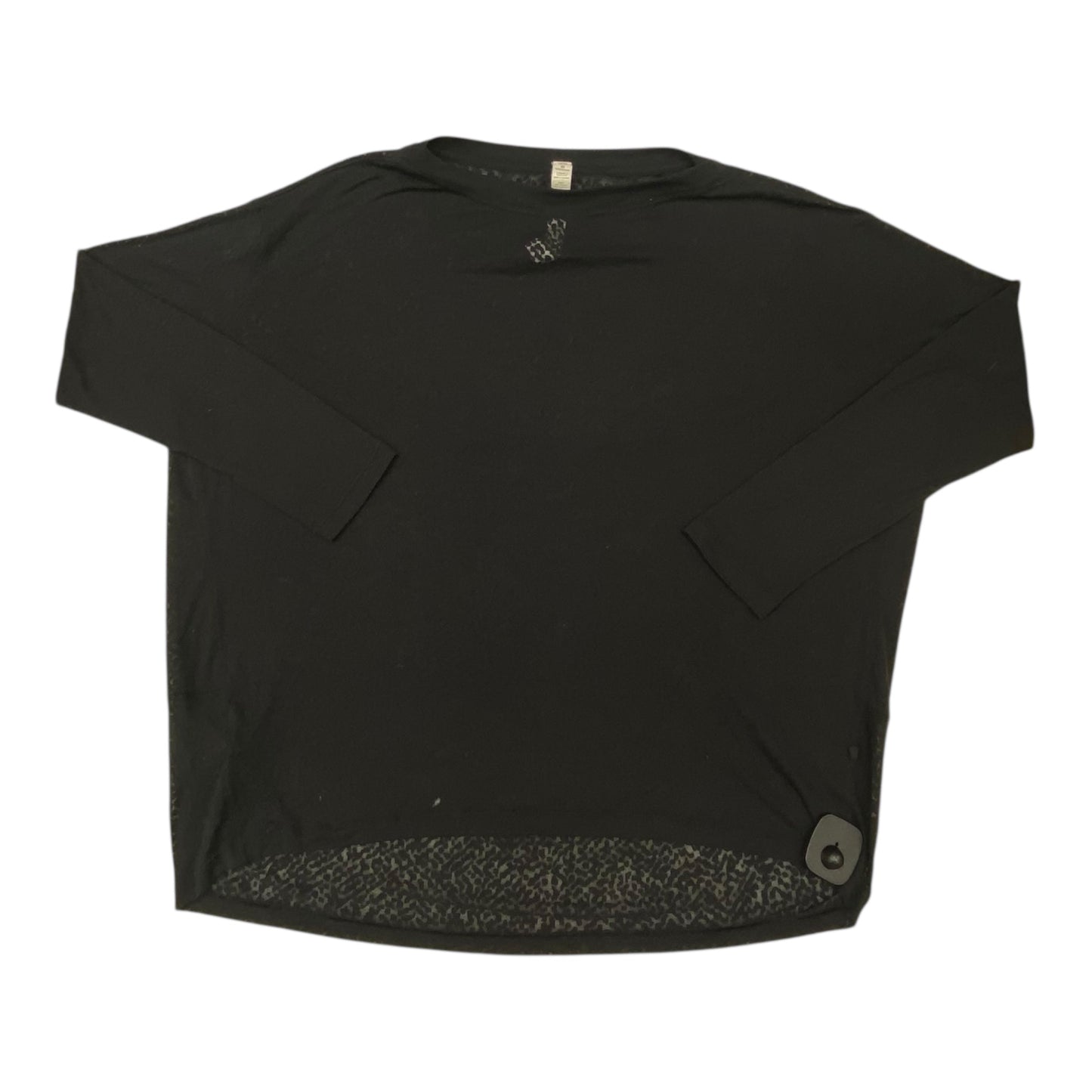 Athletic Top Ls Crewneck By Lululemon In Black, Size:8