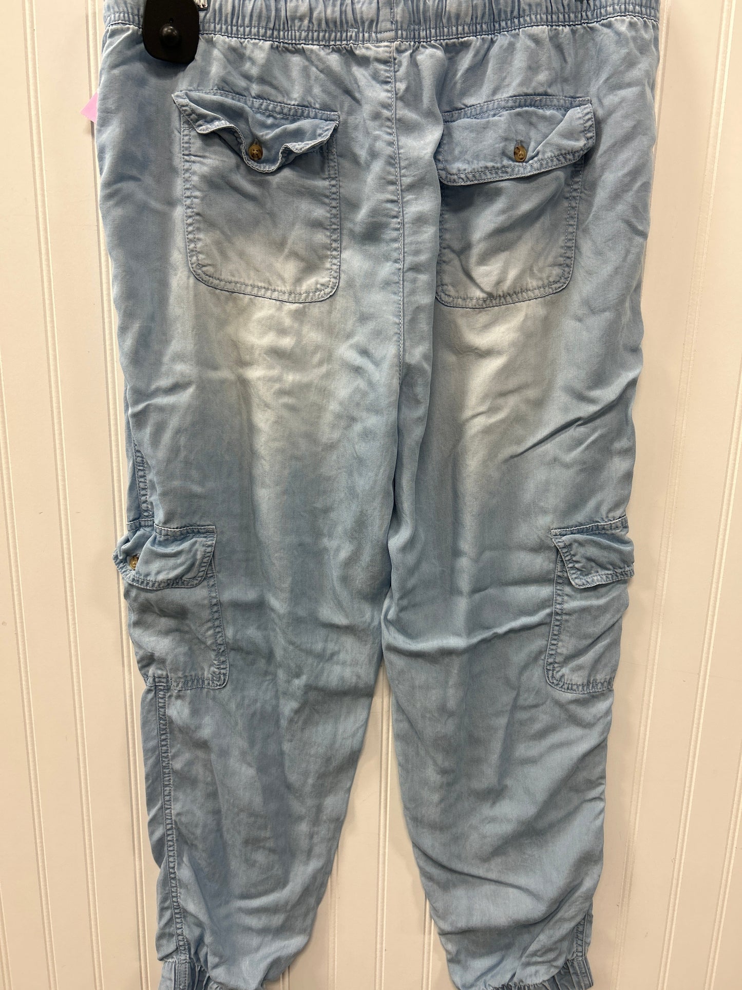 Pants Linen By C And C In Blue, Size:Xl
