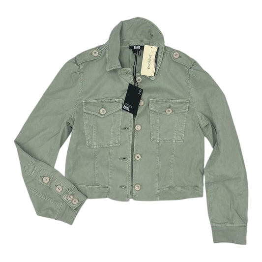 Jacket Denim By Paige In Green Denim, Size:Xs