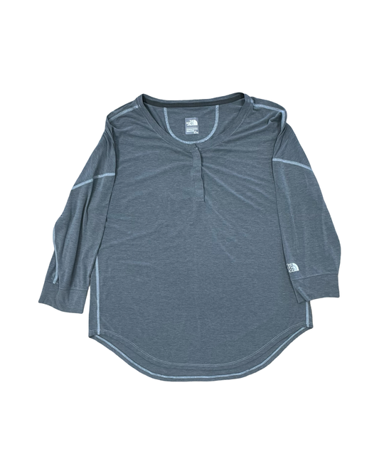 Athletic Top Ls Crewneck By The North Face In Grey, Size:M