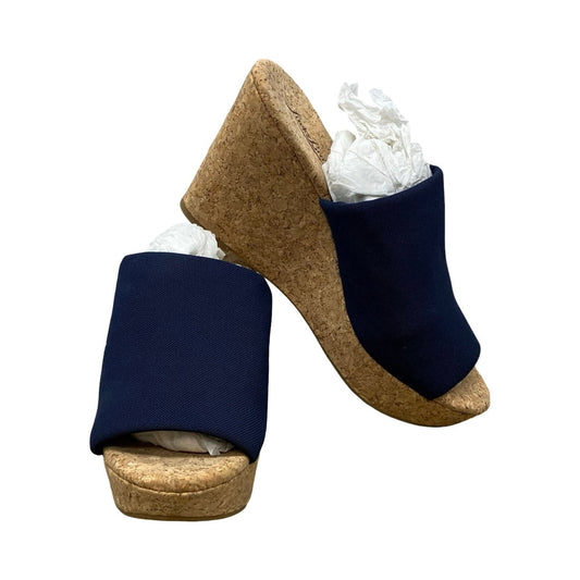 Sandals Heels Wedge By Lucky Brand In Navy, Size:7.5