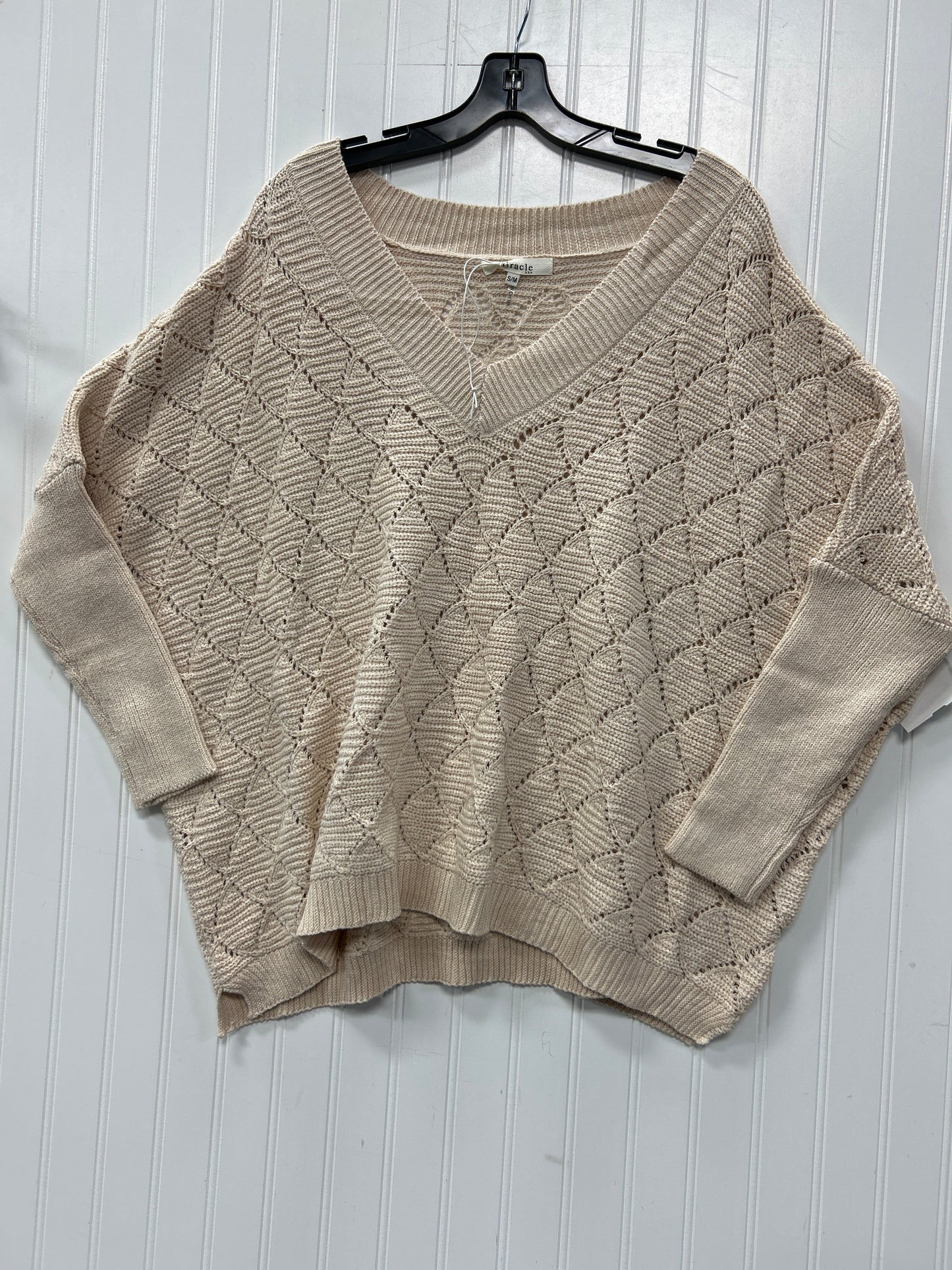 Sweater By Miracle In Tan, Size:M
