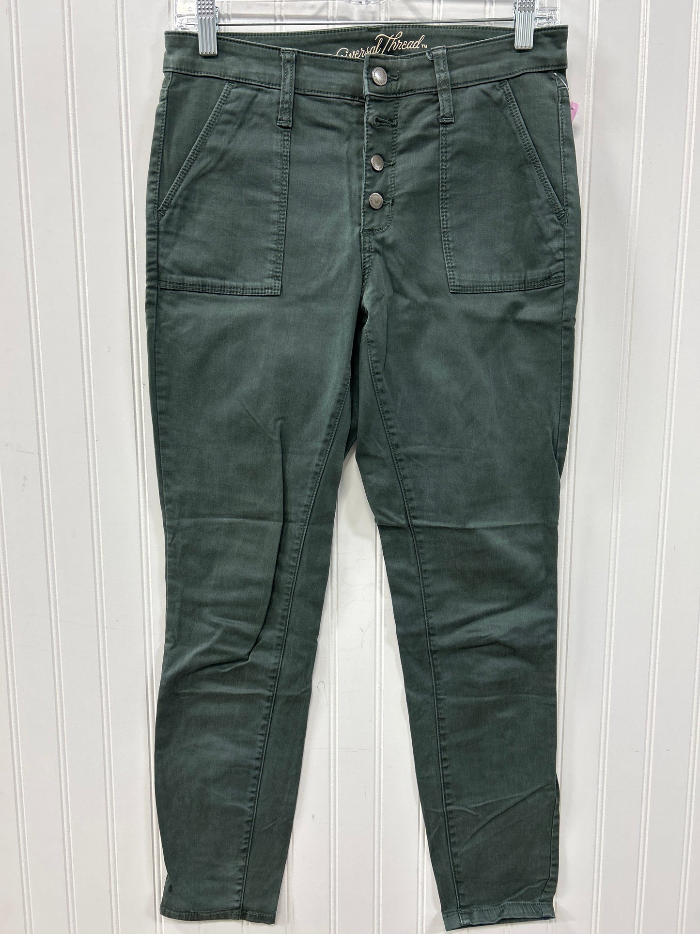 Jeans Skinny By Universal Thread In Green Denim, Size:4