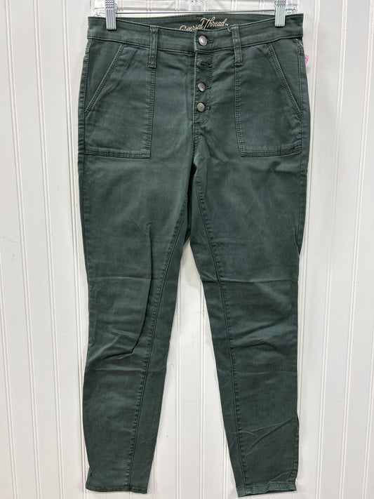 Jeans Skinny By Universal Thread In Green Denim, Size:4
