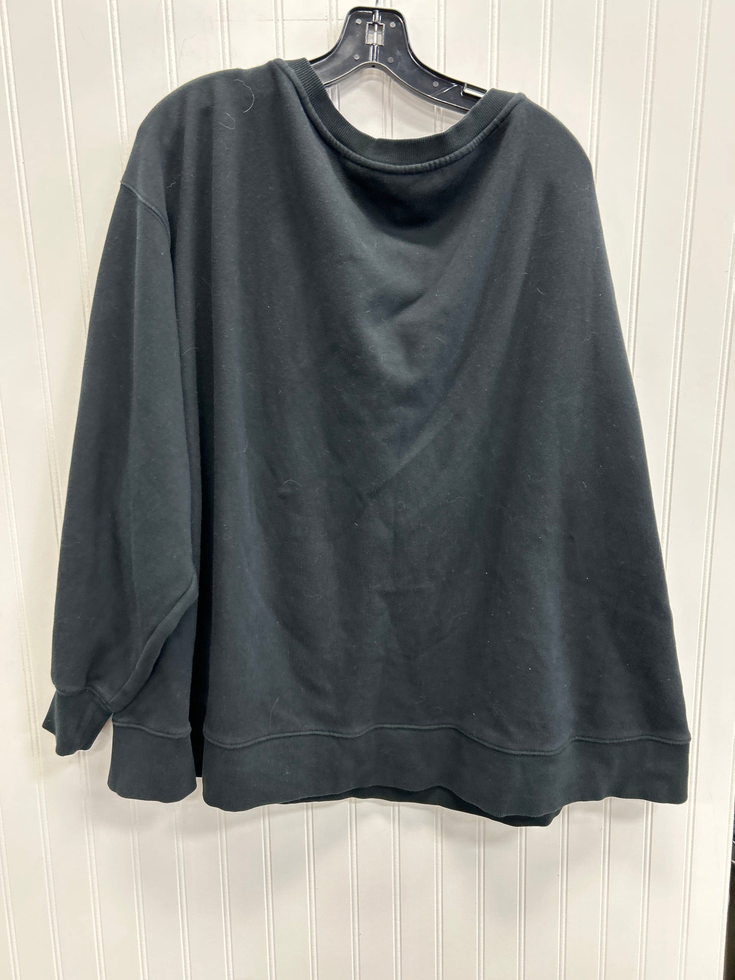 Athletic Top Ls Crewneck By Fabletics In Black, Size:4X