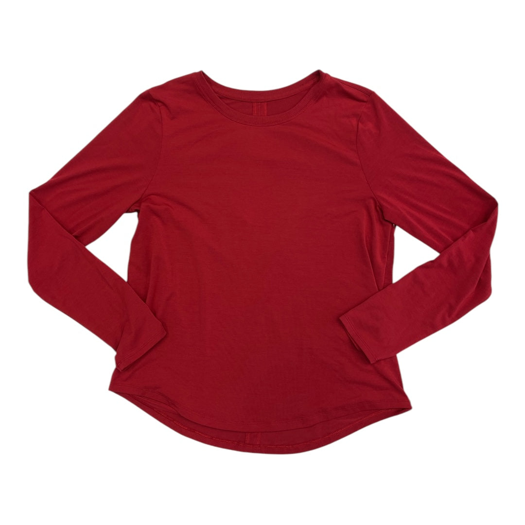 Athletic Top Ls Crewneck By Athleta In Red, Size:S
