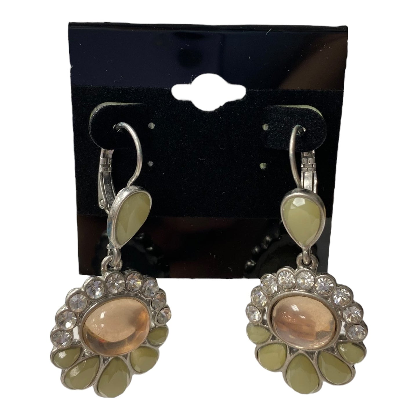 Earrings Dangle/Drop By Lia Sophia In Green & Orange
