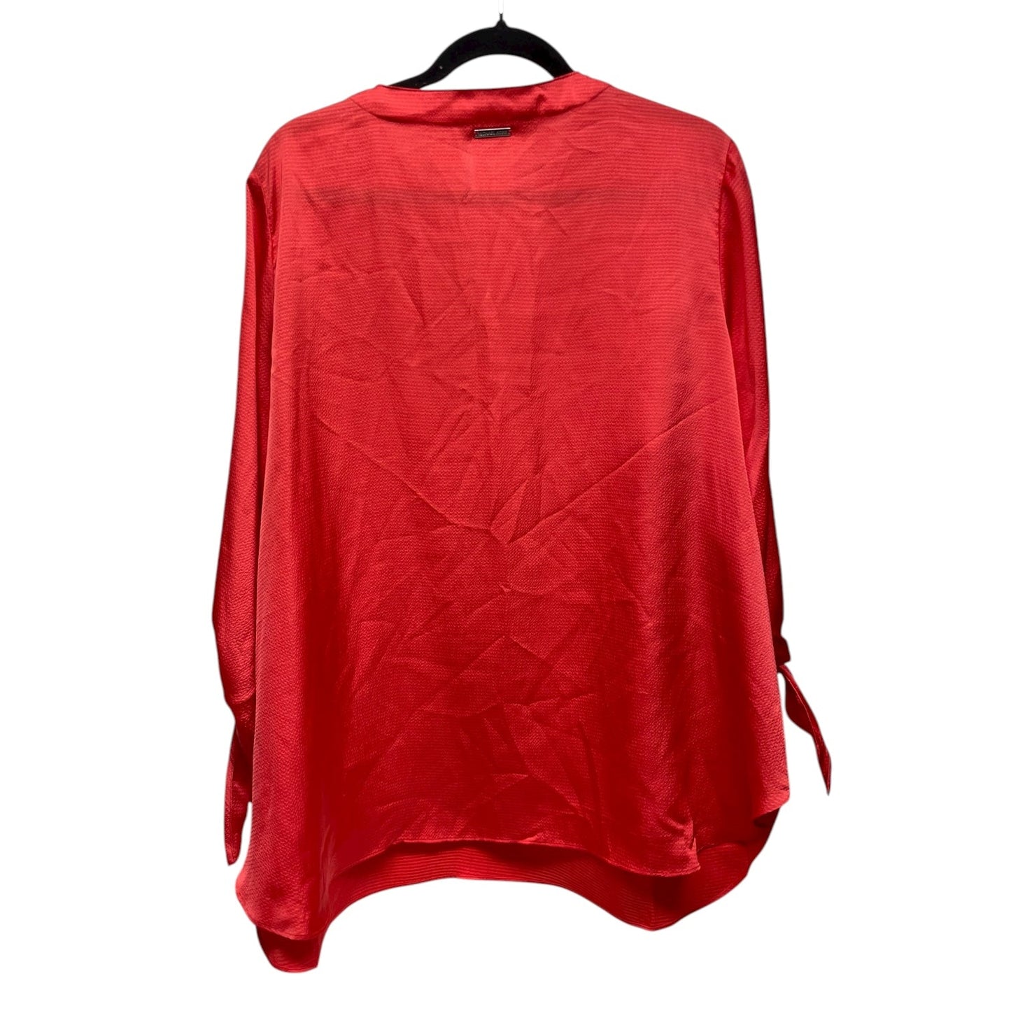 Top Long Sleeve By Michael By Michael Kors In Coral, Size: 2x