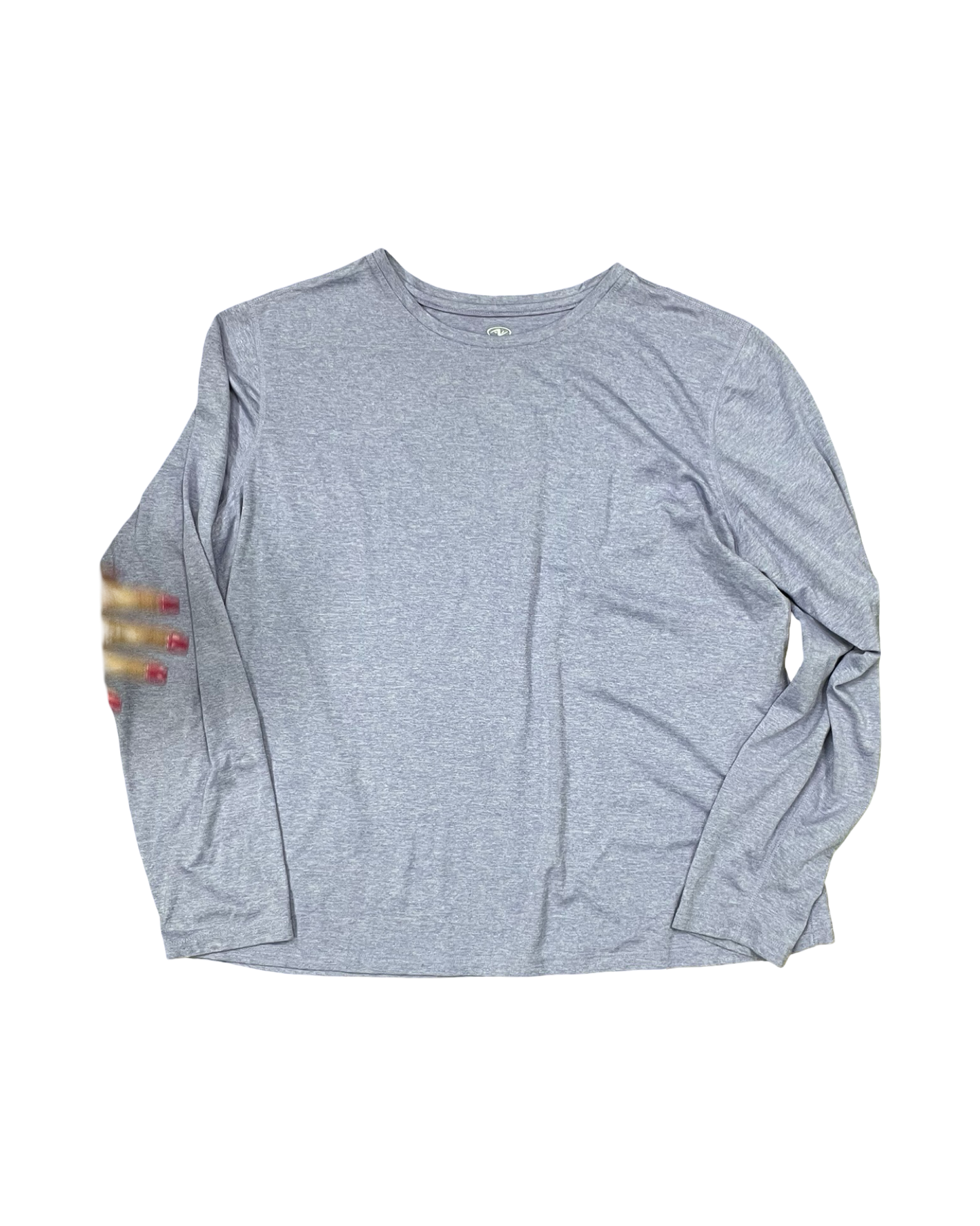 Athletic Top Ls Crewneck By Athletic Works In Purple, Size:Xl