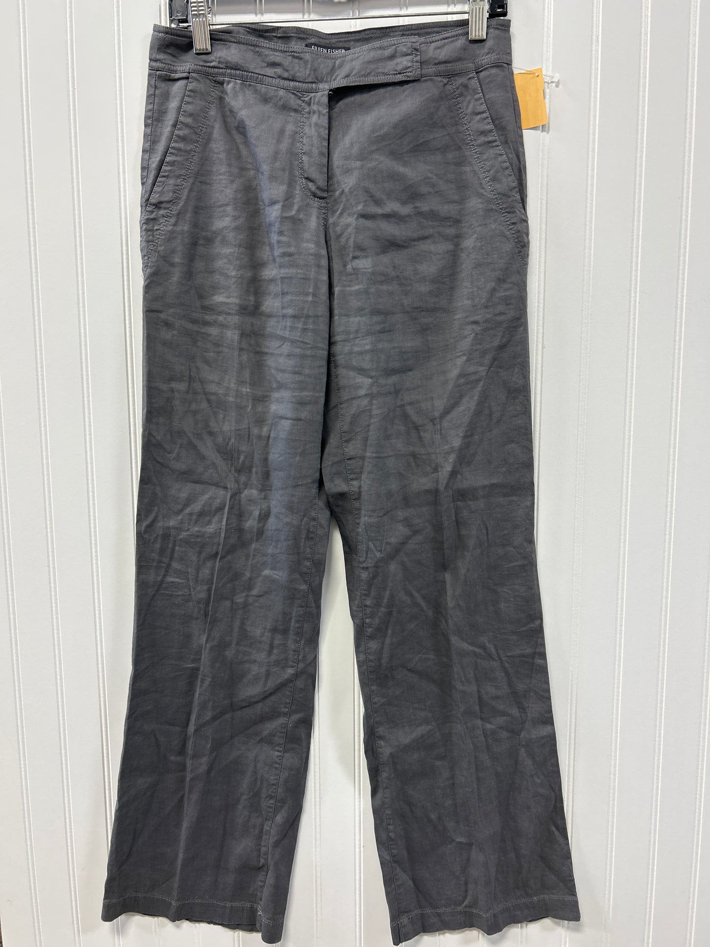 Pants Linen By Eileen Fisher In Grey, Size:4