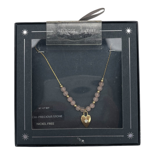 Necklace Charm By Cme In Gold & Pink