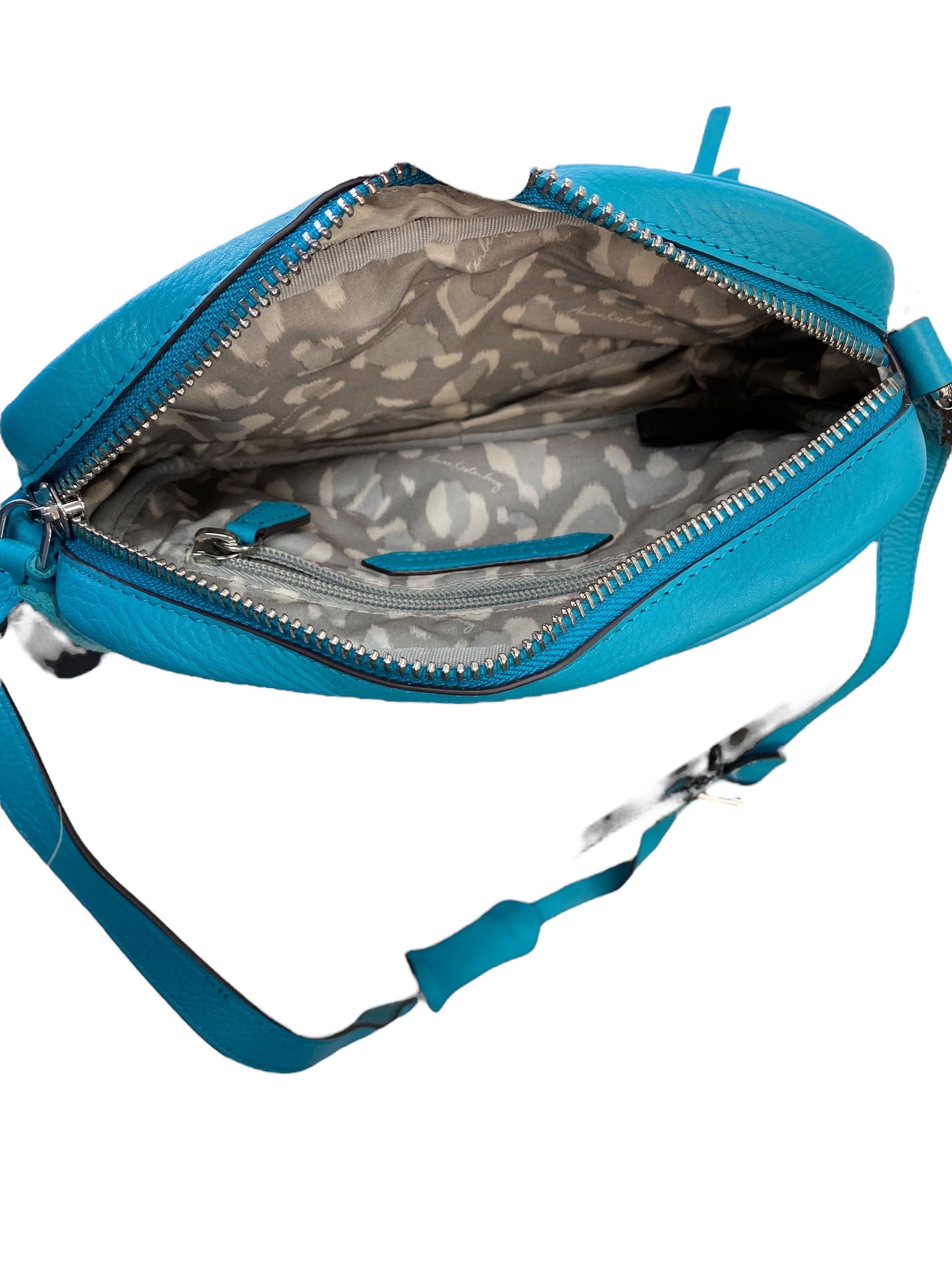 Handbag Leather By Aimee Kestenberg In Teal, Size:Medium