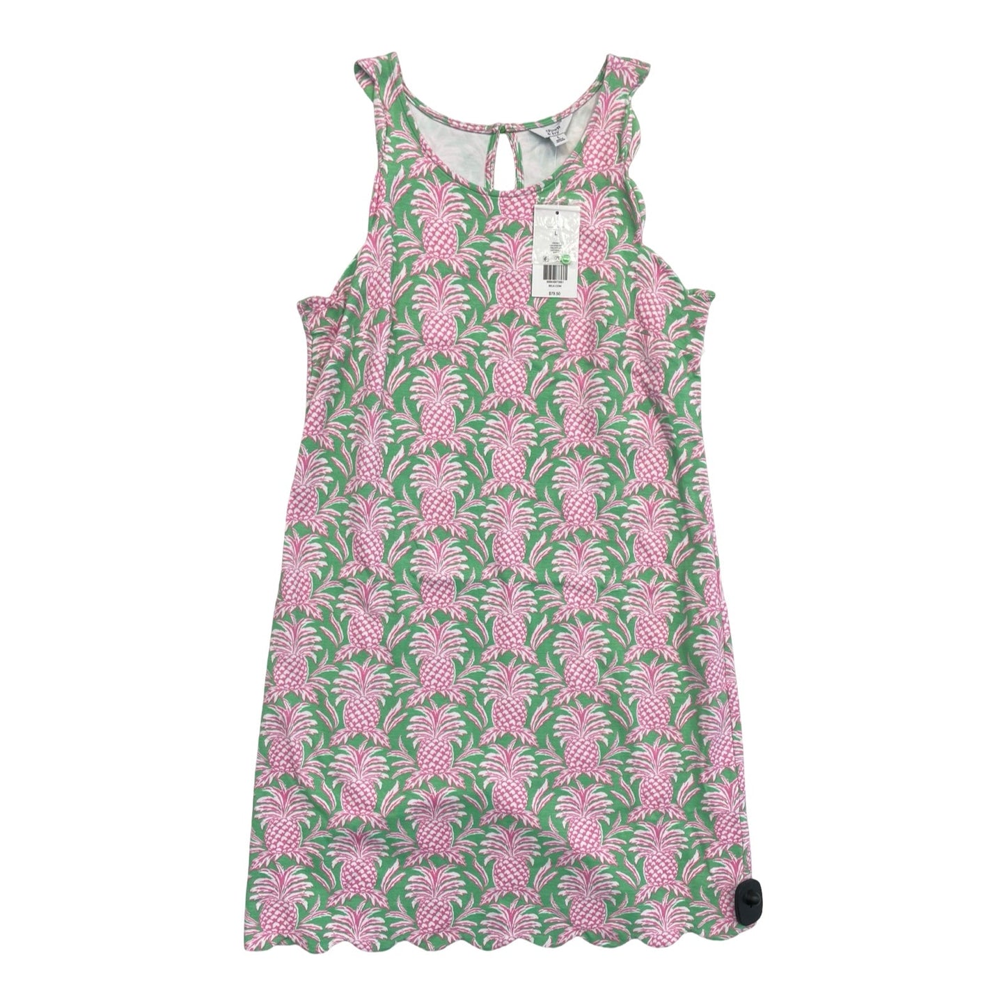 Dress Casual Midi By Crown And Ivy In Green & Pink, Size:L