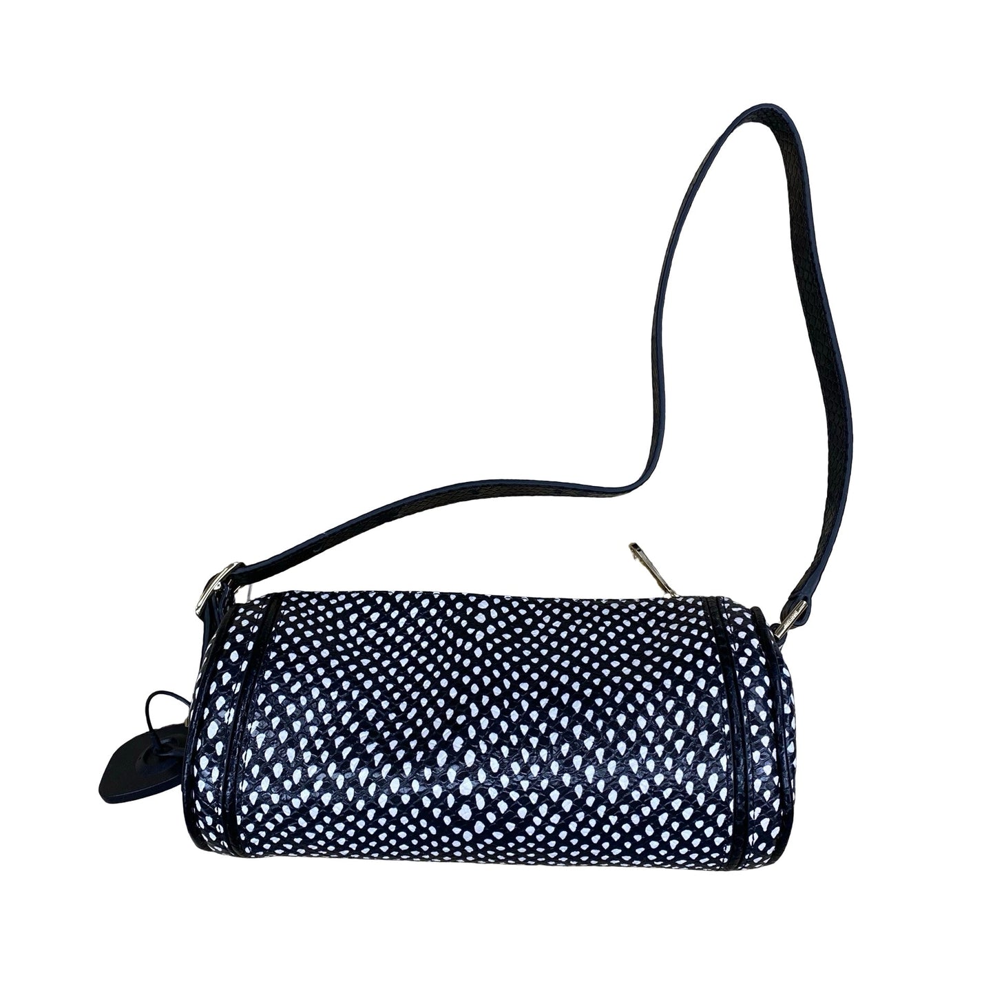 Handbag Designer By Brahmin In Black & White, Size:Small