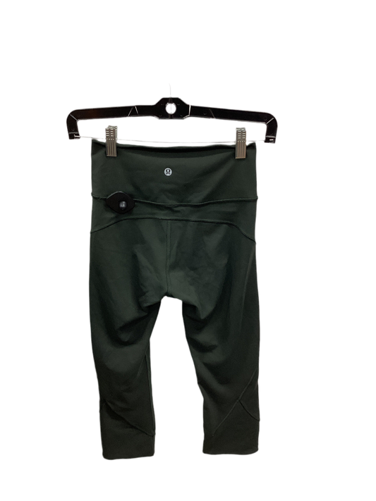 Athletic Leggings Capris By Lululemon In Green, Size:4