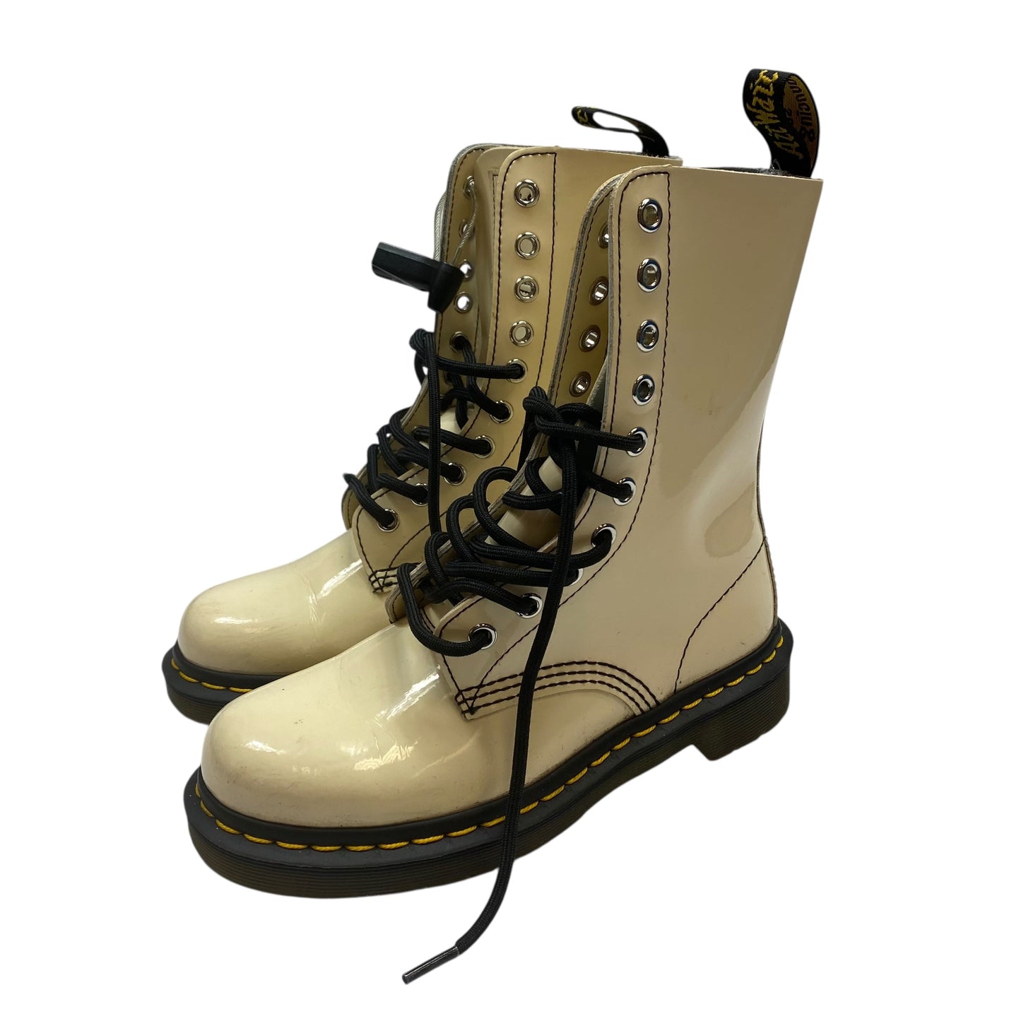 Boots Designer By Dr Martens In Cream, Size:5