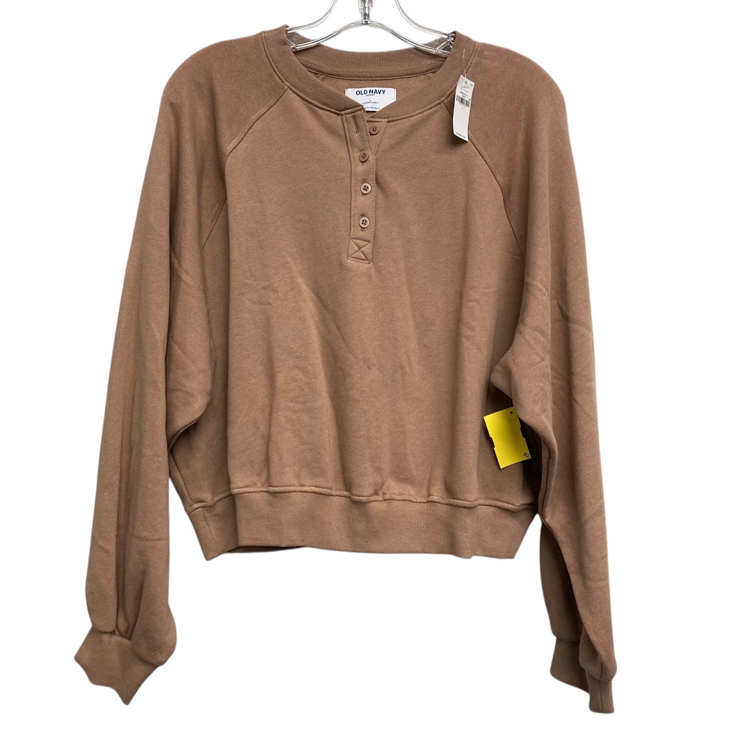 Top Ls By Old Navy In Tan, Size:L