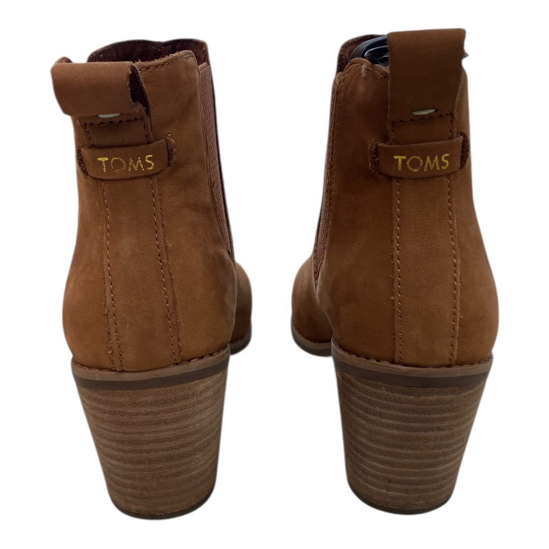 Boots Ankle Heels By Toms In Brown, Size:7