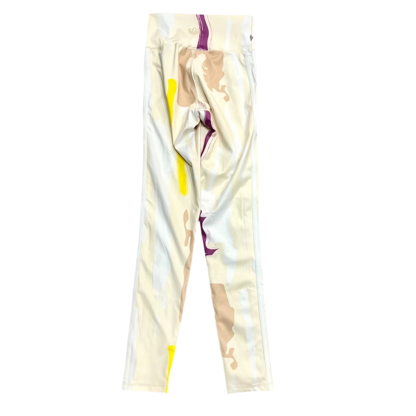 Athletic Leggings By Adidas In Tan & White, Size: Xs