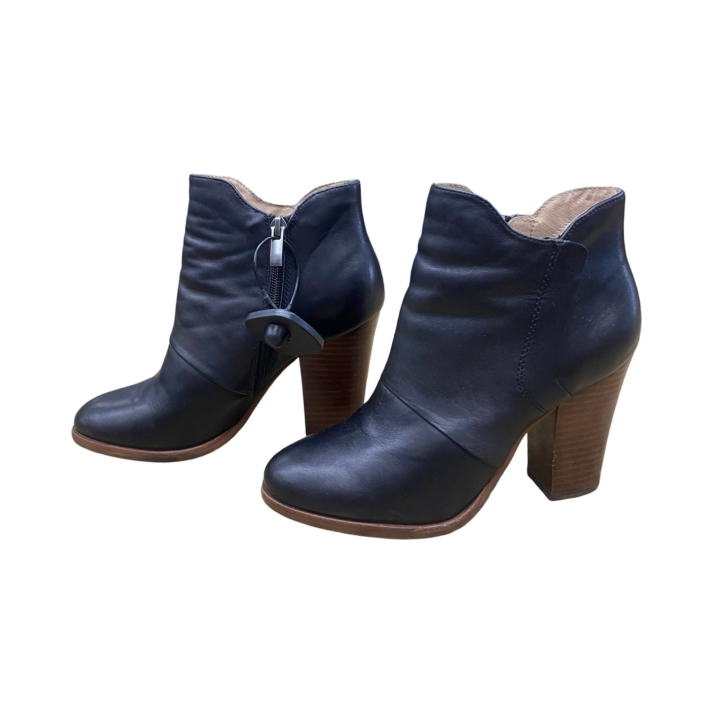 Boots Ankle Heels By Halogen In Black, Size:8