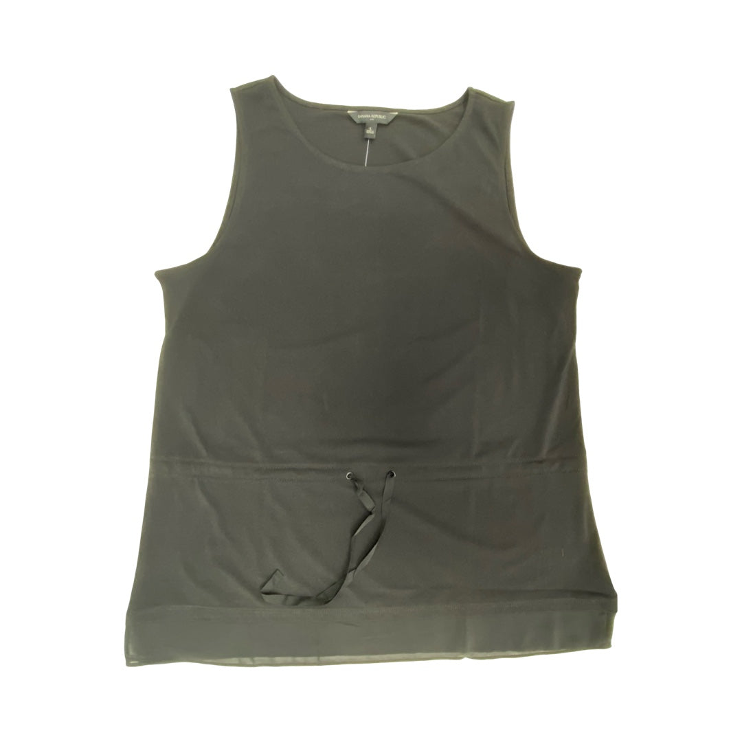 Top Sleeveless By Banana Republic In Black, Size:L