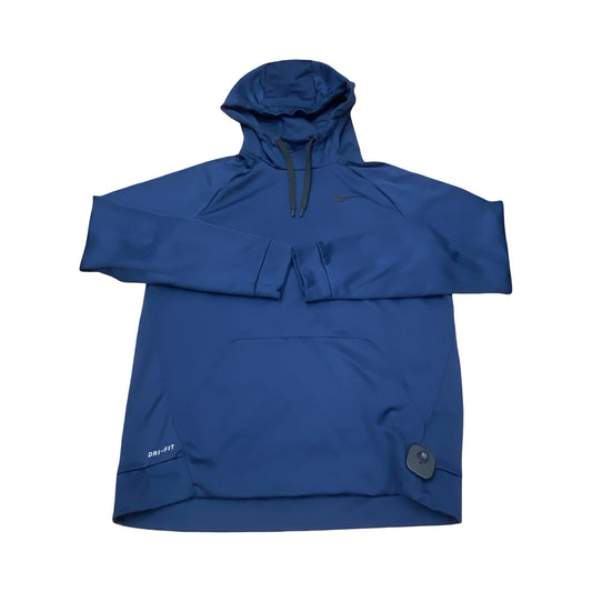 Athletic Sweatshirt Hoodie By Nike In Navy, Size:M