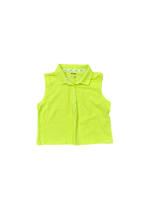 Top Sleeveless By Dkny In Yellow, Size:M