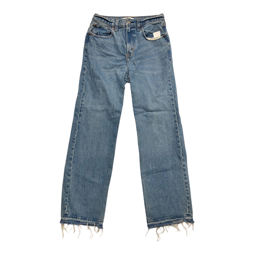 Jeans Straight By Abercrombie And Fitch In Blue Denim, Size:6