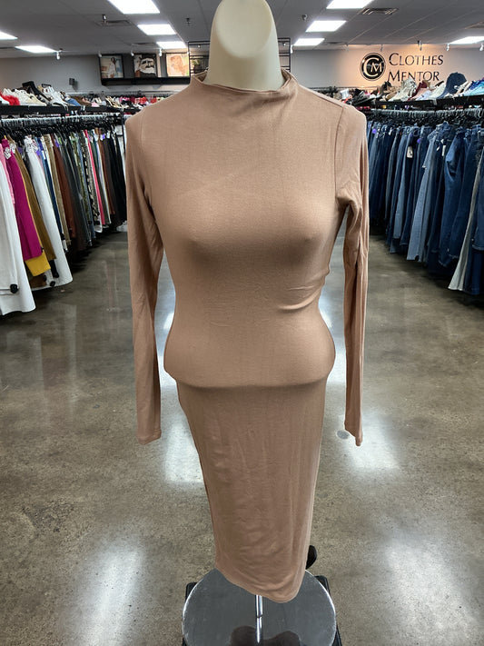 Dress Casual Maxi By Nakedwardrobe In Tan, Size:S